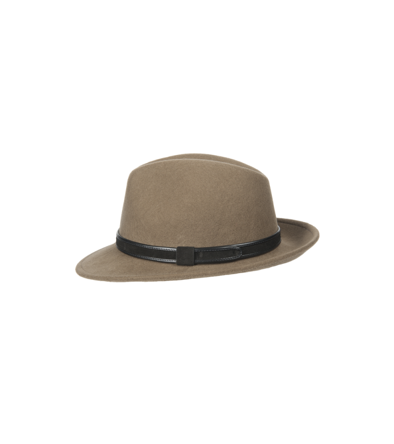 Accessoires Hoeden Vilten hoeden Maya Vilten hoed bruin-zwart volledige print casual uitstraling 