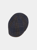 Cedric - Wollen flatcap - Marine blauw