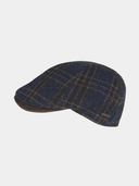 Cedric - Wollen flatcap - Marine blauw