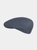 Farrel - Katoenen flatcap - Marine blauw
