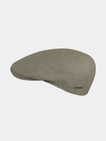 Farrel - Katoenen flatcap - Olijf groen
