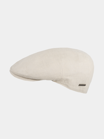 Farrel - Katoenen flatcap - Naturel