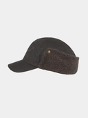 Timber - Katoenen wax baseballcap met oorflap - Bruin