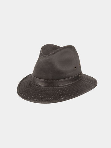 Orville - Weathered cotton hat - Brown