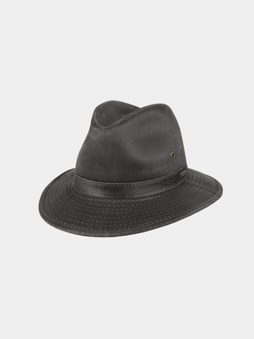 Orville - Weathered cotton hat - Anthracite
