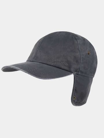 Trick - Verweerd katoenen pet met oorflap - Marine blauw