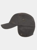 Trick - Verweerd katoenen pet met oorflap - Bruin