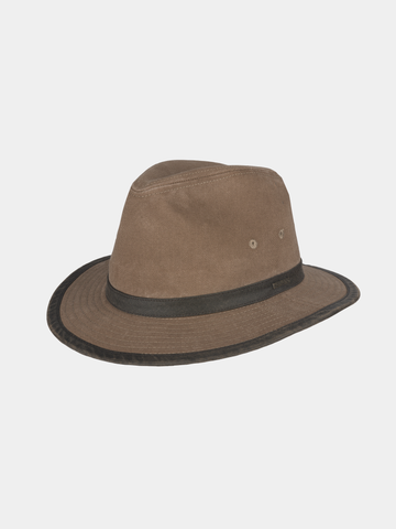 Donoven - Katoenen fedora hoed - Bruin