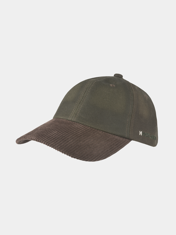Duncan - Katoenen wax baseball cap - Olijf groen