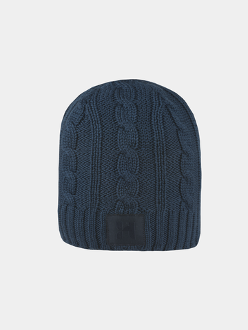Dion - Gorro de punto con motivos decorativos - Marine blauw