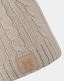 Dion - Gebreide muts met sierlijk patroon - Beige