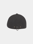 Lenox - Wollen baseball cap met oorflap - Antraciet