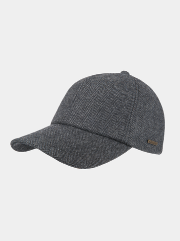 Waban - Baseball cap met visgraat patroon - Antraciet
