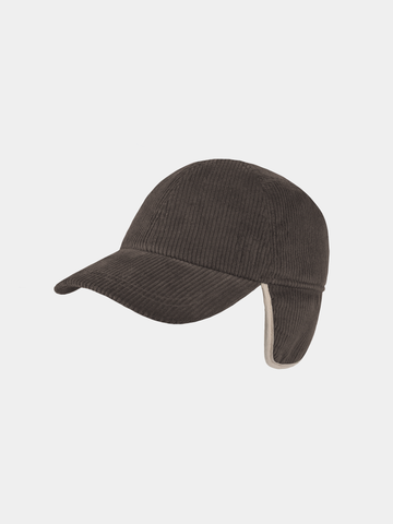Dream - Corduroy baseball cap met oorflappen - Bruin
