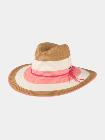 Ann - Sombrero de mujer Toyo - Rosa