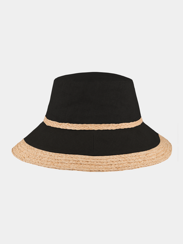 Charlie - Polyester strandhoed - Zwart