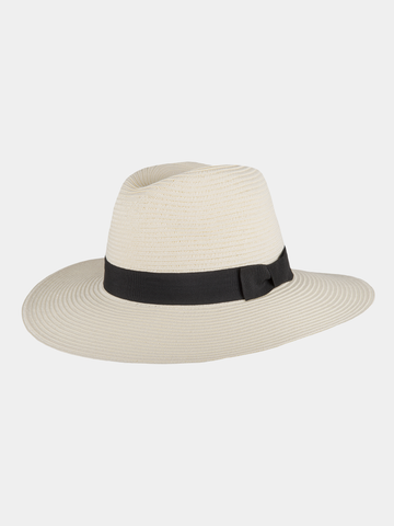 Demi - Toyo hoed met brede rand - Naturel