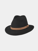 Waterford - Vilten hoed met oorflap - Zwart