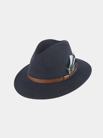 Albertis - Vilten hoed - Marine blauw