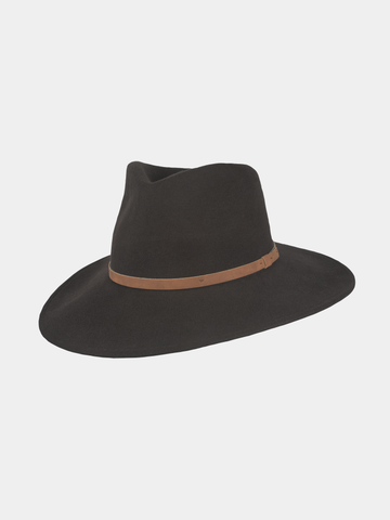 Bridgerton - Wollen hoed met brede rand - Bruin