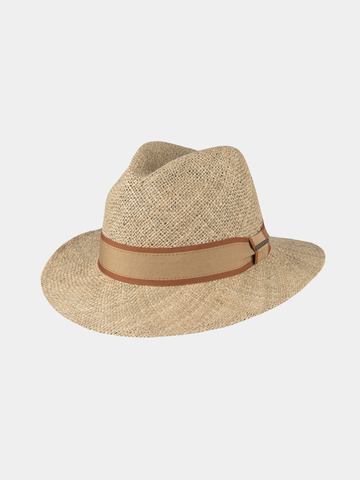 Carrville - Straw hat with stylish band - Brick
