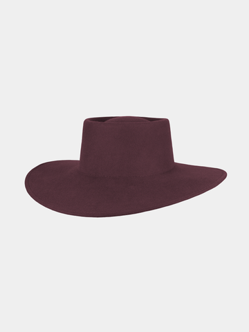 Claire - Chapeau en laine pour femme - Rouge bordeaux
