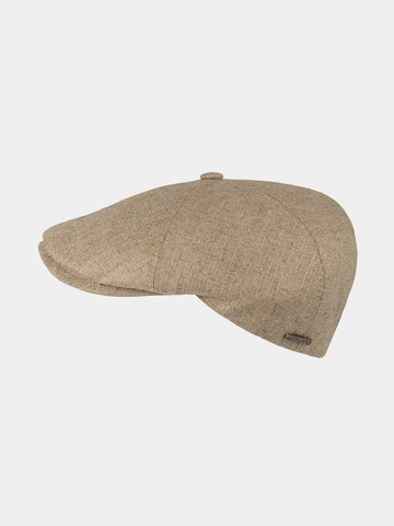 Chris - Silk flat cap - Beige