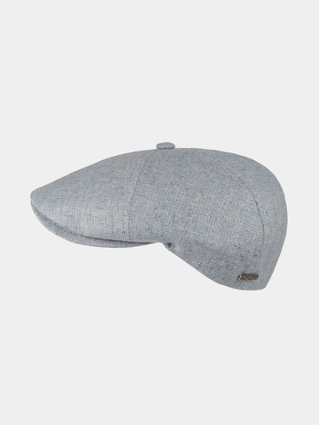 Chris - Silk flat cap - Light blue
