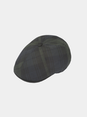 Damir - Bonnet plat en coton ciré - Marine blauw