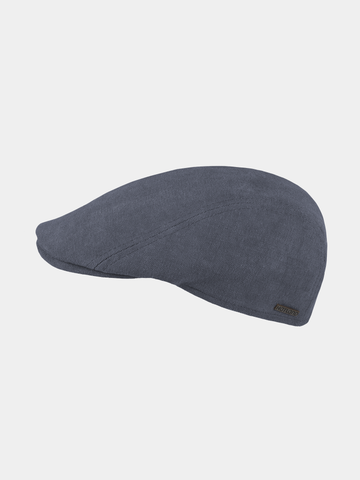 Edson - Canvas flat cap - Navy