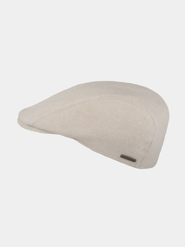 Edson - Canvas flat cap - Natural