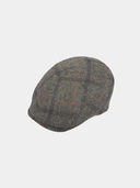 Earl - Casquette plate en Harris Tweed - Antraciet