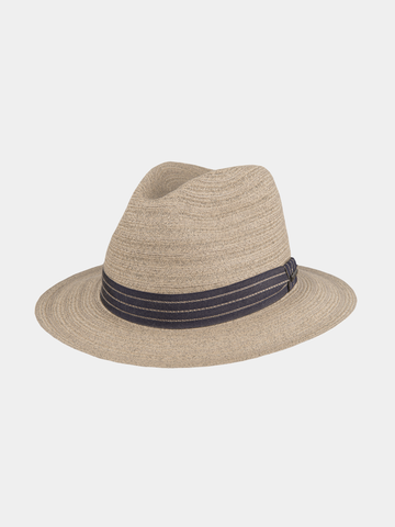 Coldplay - Chapeau Toyo avec élégant ruban de chapeau - Taupe