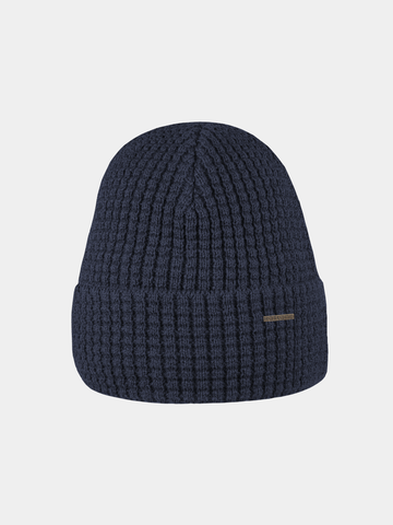Cristof - Beanie with windproof headband - Navy