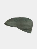 Cullum - Linnen flat cap - Groen