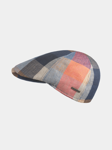 Emir - Linnen flatcap - Blauw