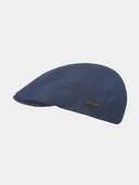 Enric - Linnen flat cap - Marine blauw
