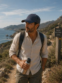 Evan Utility - Gorra de béisbol con patrón ribstop - Marine blauw
