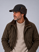 Timber - Cotton wax baseball cap with ear flap - Brown