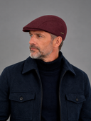 Conor - Casquette plate en polyester - Rouge bordeaux